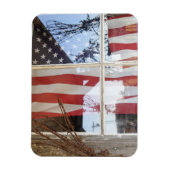 VS, Oregon, Shaniko. Markering in venster naast Magneet (Verticaal)