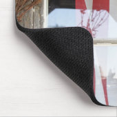 VS, Oregon, Shaniko. Markering in venster naast Muismat (Hoek)