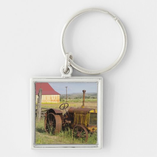 VS, Oregon, Shaniko. Roestige oude tractor in Sleutelhanger (Voorkant)