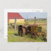 VS, Oregon, Shaniko. Rusty  tractor Briefkaart (Voorkant / Achterkant)
