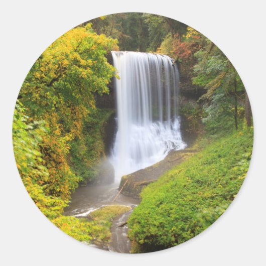 VS, Oregon, Silver Falls State Park 3 Ronde Sticker (Voorkant)