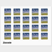 VS, Oregon, Steens Mountain. Lente bloeit Vierkante Sticker (Vel)