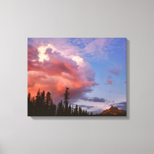 VS, Oregon, Umpqua National Forest. Storm Canvas Afdruk (Voorkant)