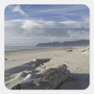 VS, Oregon, Zandduinen en Oceaan, Pacific City Vierkante Sticker