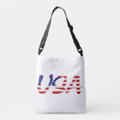 VS overlay op Amerikaanse vlag cbbcnt Crossbody Tas (Achterkant)