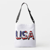 VS overlay op Amerikaanse vlag cbbcnt Crossbody Tas (Achterkant)