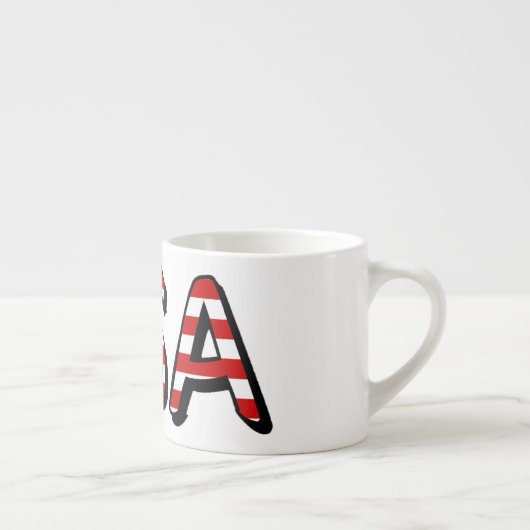 VS overlay op Amerikaanse vlag mugcnt Espresso Kop (Rechts)