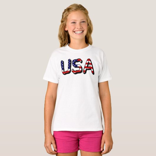 VS overlay op US Flag gcnt T-shirt (Voorkant volledig)