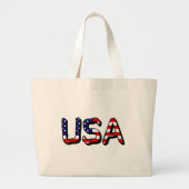VS overlay op US Flag jitcnt Grote Tote Bag (Voorkant)