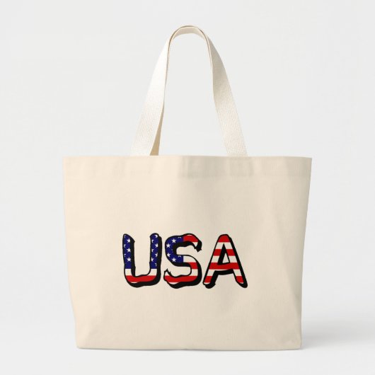 VS overlay op US Flag jitcnt Grote Tote Bag (Voorkant)