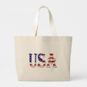 VS overlay op US Flag jitcnt Grote Tote Bag (Achterkant)