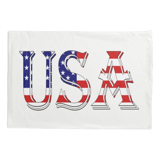 VS overlay op US Flag pcnt Kussensloop (Achterkant)