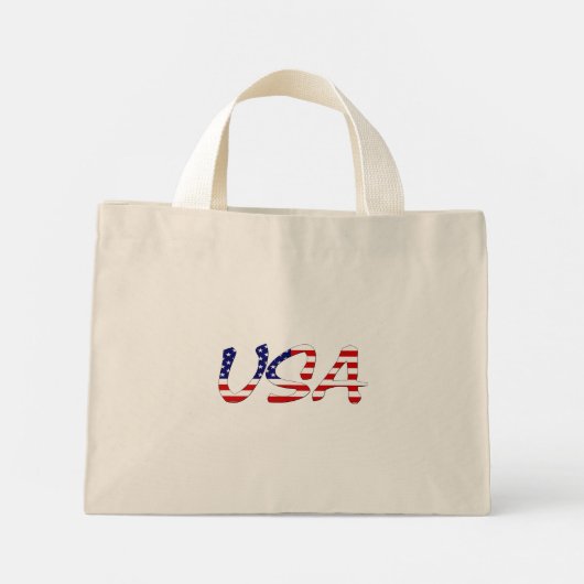 VS overlay op US Flag tcnt Mini Tote Bag (Achterkant)