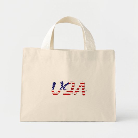 VS overlay op US Flag tcnt Mini Tote Bag (Voorkant)