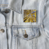 VS, Pacific Northwest. Espenbomen in de herfst Vierkante Button 5,1 Cm (In situ)