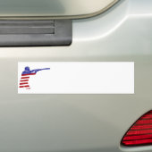 VS-patriotisch schieten met geweren Bumpersticker (Op auto)