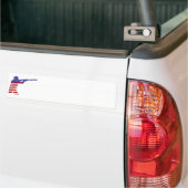VS-patriotisch schieten met geweren Bumpersticker (Op Truck)