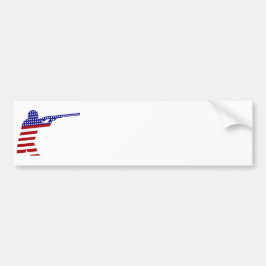 VS-patriotisch schieten met geweren Bumpersticker