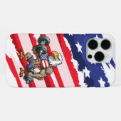 VS/patriottisch gewichtheffen Amerikaanse zeearend iPhone Hoesje (Achterkant horizontaal)