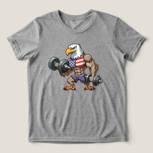 VS/patriottisch gewichtheffen Amerikaanse zeearend Tri-Blend Shirt