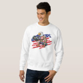 VS/patriottisch gewichtheffen Amerikaanse zeearend Trui (Voorkant volledig)