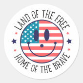 VS patriottisch Ronde Sticker (Voorkant)
