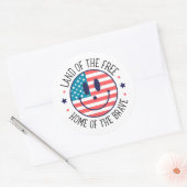 VS patriottisch Ronde Sticker (Envelop)
