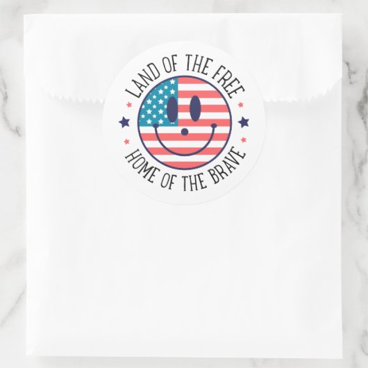 VS patriottisch Ronde Sticker (Tas)