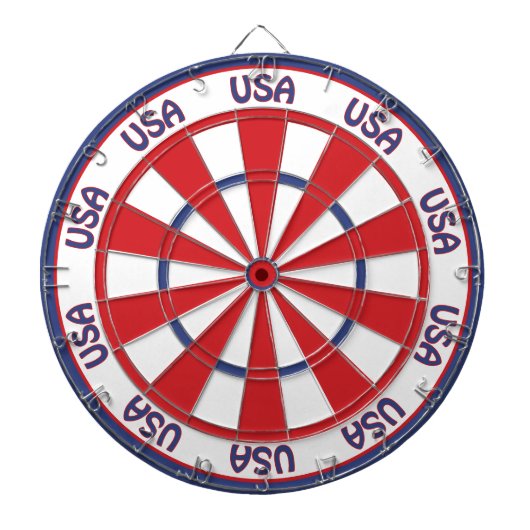 VS Patriottisch Rood, Wit, Blauw Dartbord (Voorkant)