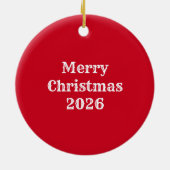 VS Patriottisch Rood Wit Blauw Hart Kerstmis Keramisch Ornament (Achterkant)