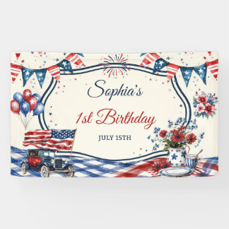 VS Patriottische 4 juli verjaardag Spandoek