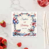 VS Patriottische 4 juli verjaardagsfeest servetten (Insitu)