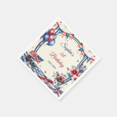 VS Patriottische 4 juli verjaardagsfeest servetten (Hoek)