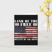 VS Patriottische Amerikaanse Vlag 4 juli Kaart (Gele Bloem)