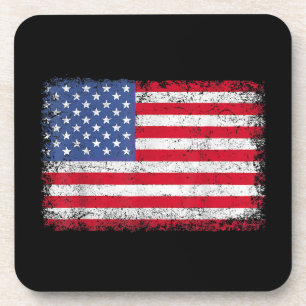 VS Patriottische Amerikaanse Vlag Voor Mannen Vrou Bier Onderzetter