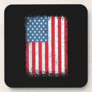 VS Patriottische Amerikaanse Vlag Voor Mannen Vrou Bier Onderzetter
