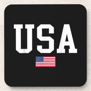 VS Patriottische Amerikaanse Vlag Voor Mannen Vrou Bier Onderzetter