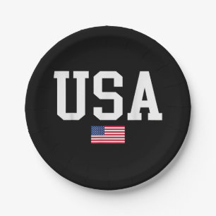 VS Patriottische Amerikaanse Vlag Voor Mannen Vrou Papieren Bordje