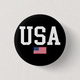 VS Patriottische Amerikaanse Vlag Voor Mannen Vrou Ronde Button 3,2 Cm