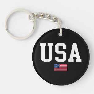 VS Patriottische Amerikaanse Vlag Voor Mannen Vrou Sleutelhanger