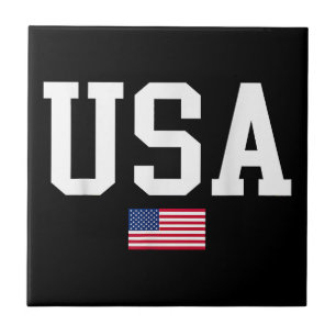 VS Patriottische Amerikaanse Vlag Voor Mannen Vrou Tegeltje