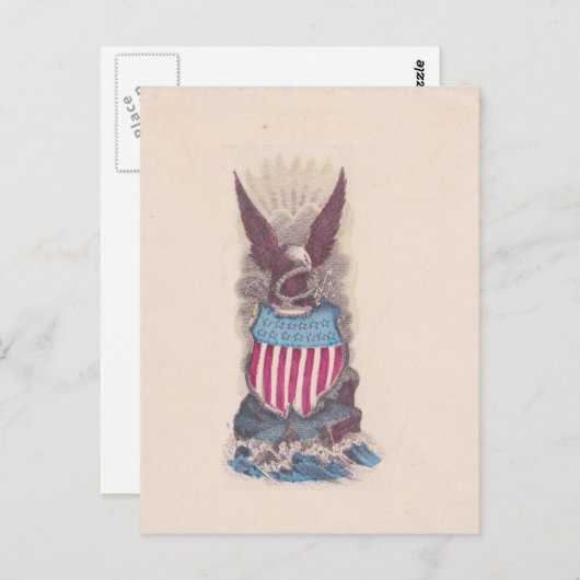  VS patriottische Burgeroorlog tijdperk adelaarska Briefkaart (Voorkant / Achterkant)