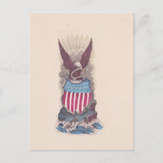  VS patriottische Burgeroorlog tijdperk adelaarska Briefkaart (Voorkant)