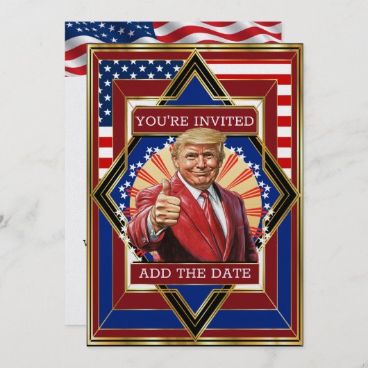 VS Patriottische Deco Kaart (Voorkant / Achterkant)