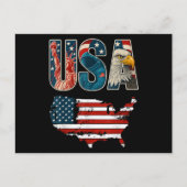 VS Patriottische Verenigde Staten 4 juli Amerikaan Feestdagenkaart (Voorkant)