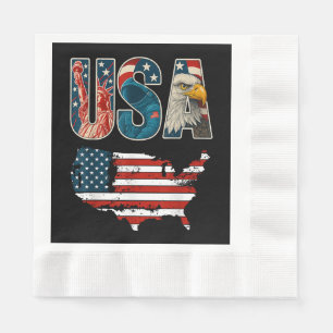 VS Patriottische Verenigde Staten 4 juli Amerikaan Servet