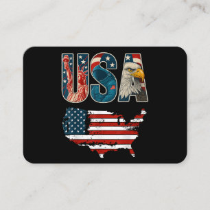 VS Patriottische Verenigde Staten 4 juli Amerikaan Visitekaartje