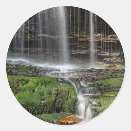 VS, Pennsylvania, Benton. Delicate Waterval Ronde Sticker (Voorkant)