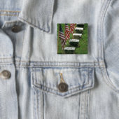 VS, Pennsylvania, Gettysburg. Amerikaanse Burgeroo Vierkante Button 5,1 Cm (In situ)