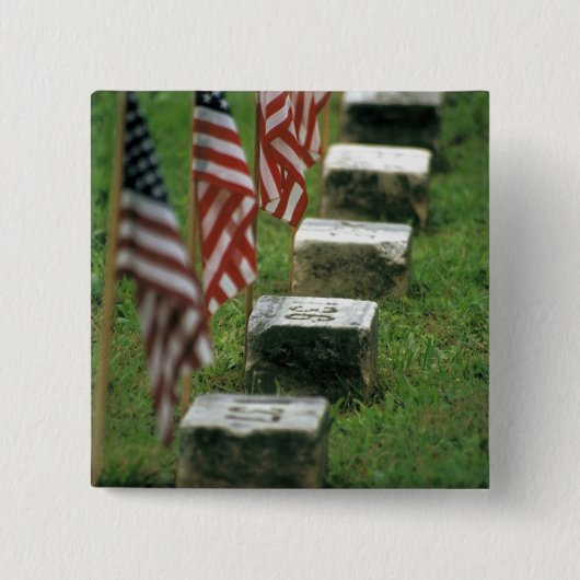 VS, Pennsylvania, Gettysburg. Amerikaanse Burgeroo Vierkante Button 5,1 Cm (Voorkant)